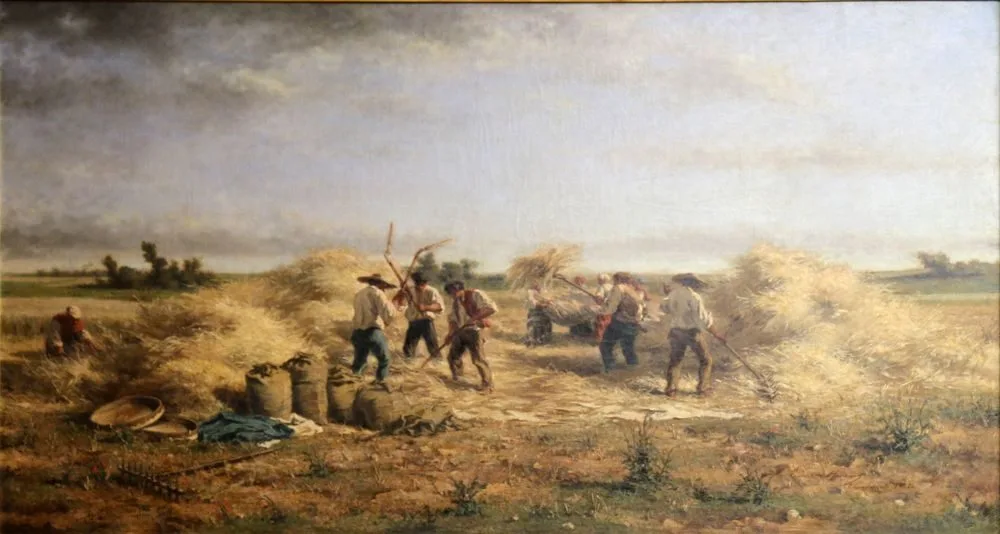 Moissons à Chambaudoin, Edmond Hédouin