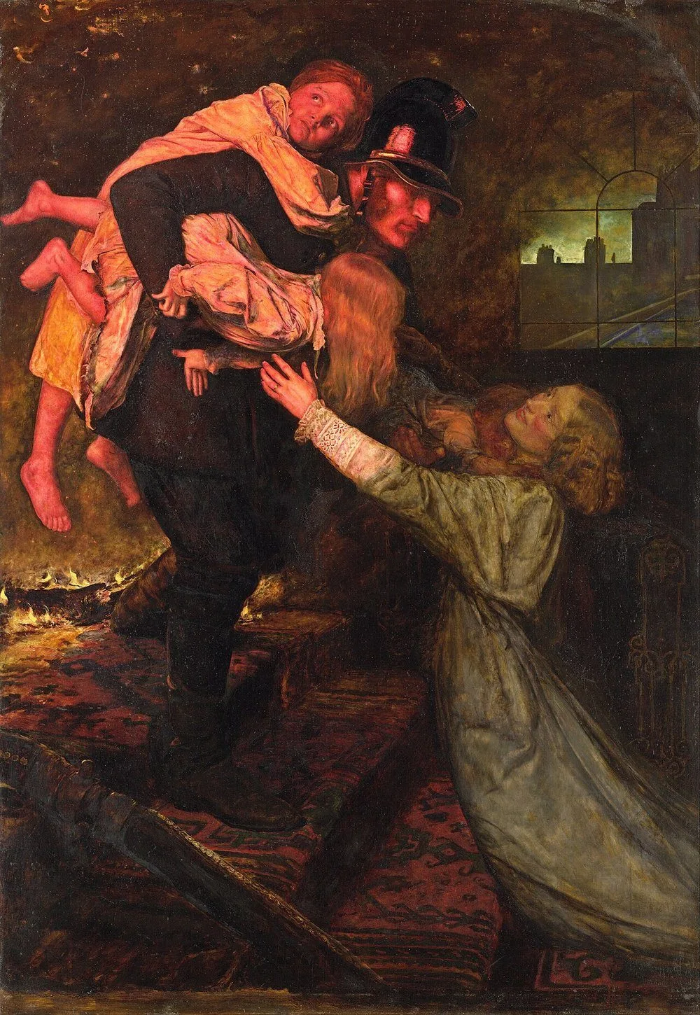 The Rescue, John Everett Millais