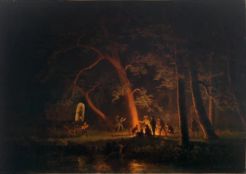 Campfire, Albert Bierstadt