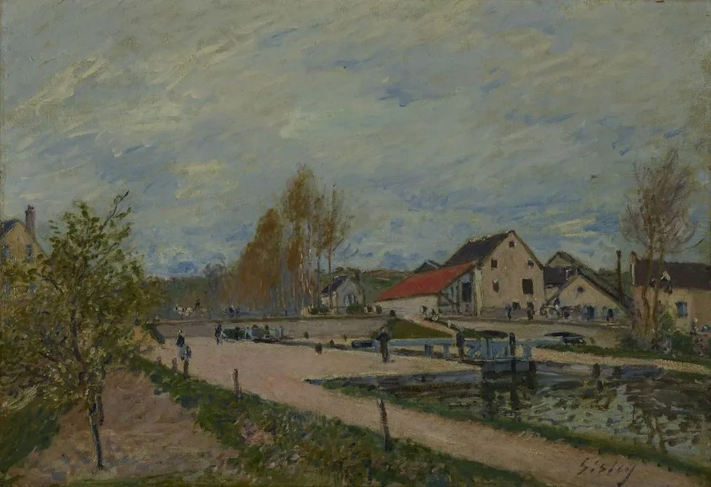 The Bourgogne Lock à Moret-sur-Loing, Alfred Sisley