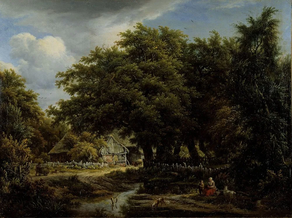 Ferme entre les arbres, Egbert van Drielst