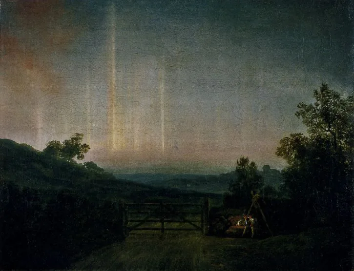 Landscape with Northern Lights, Jens Juel