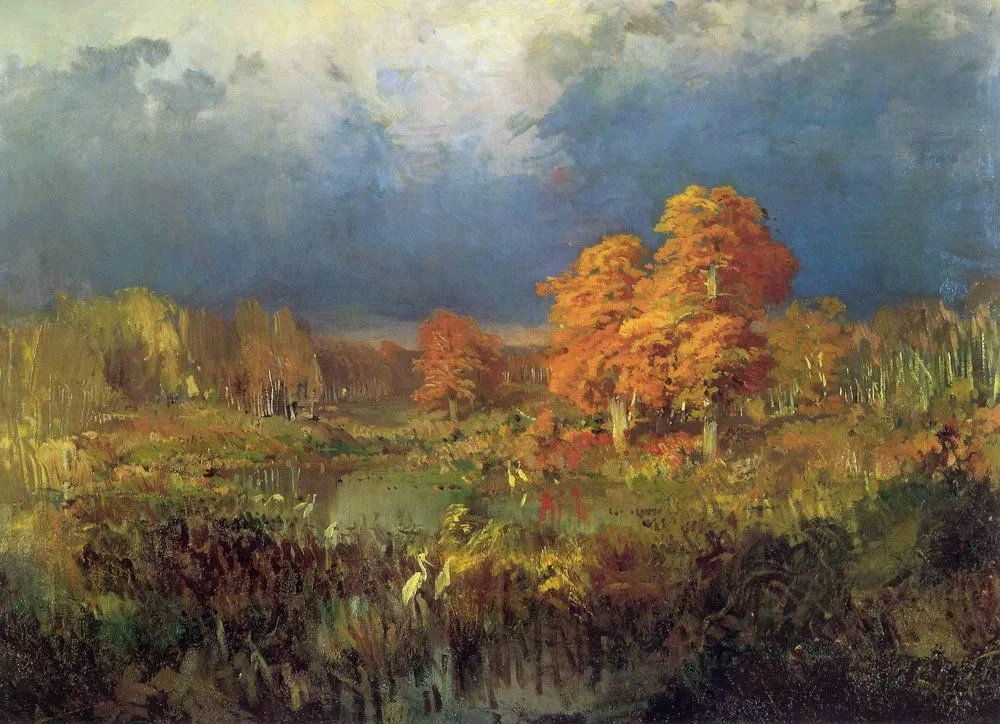 Swamp in the Forest. Autumn, Fyodor Vasilyev