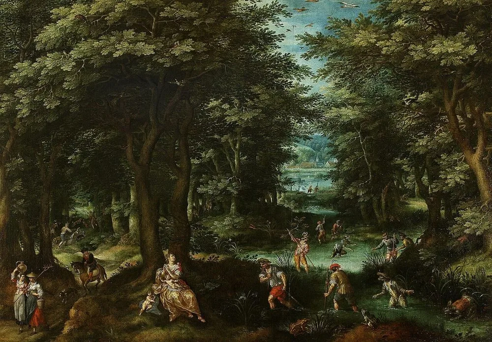 Landscape with a Scene from the Myth of Latona and the Lycian Peasants, Gillis van Coninxloo