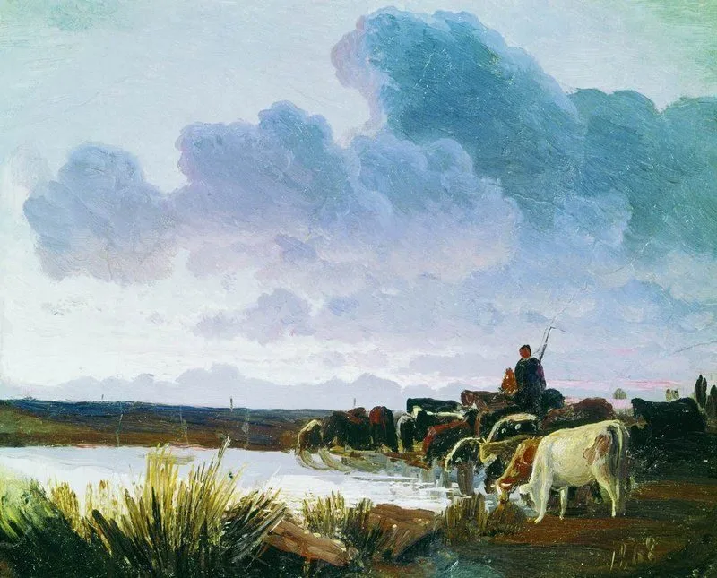 At the Watering Place, Fyodor Vasilyev