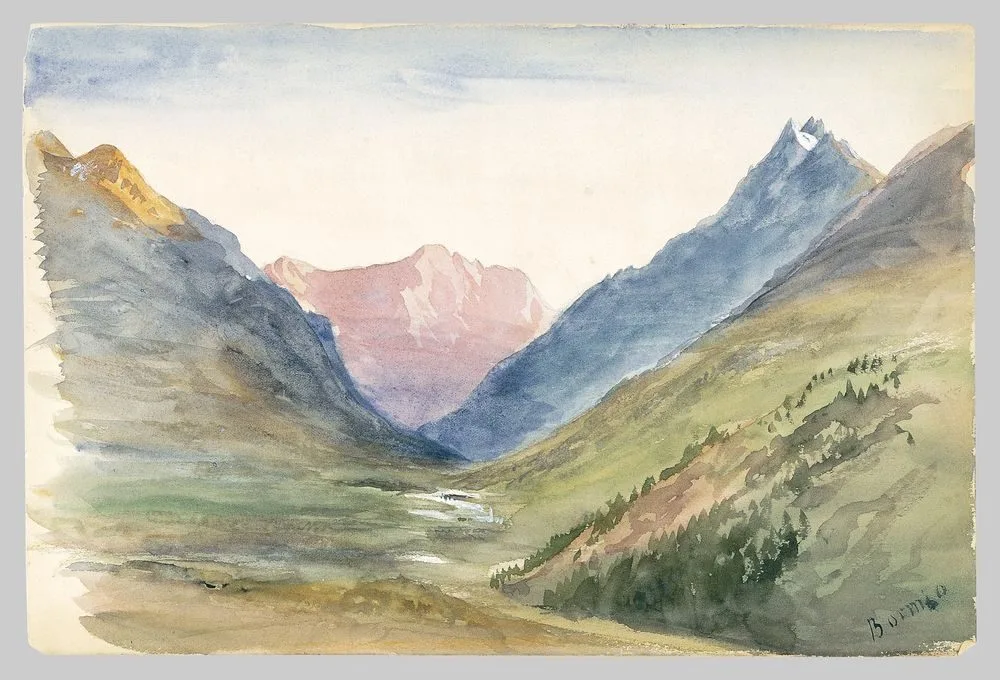 Mountain View at Bormio (from Switzerland 1869 Sketchbook), Q155626