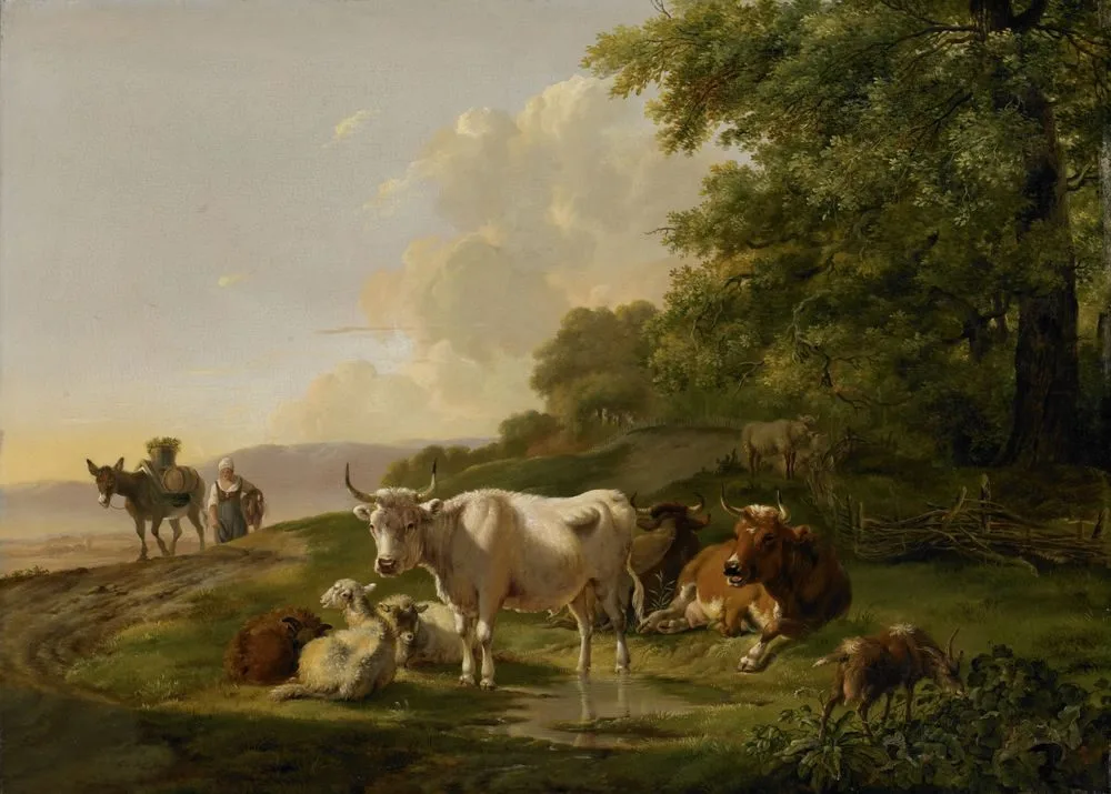 Landscape with Cattle, Pieter Gerardus van Os
