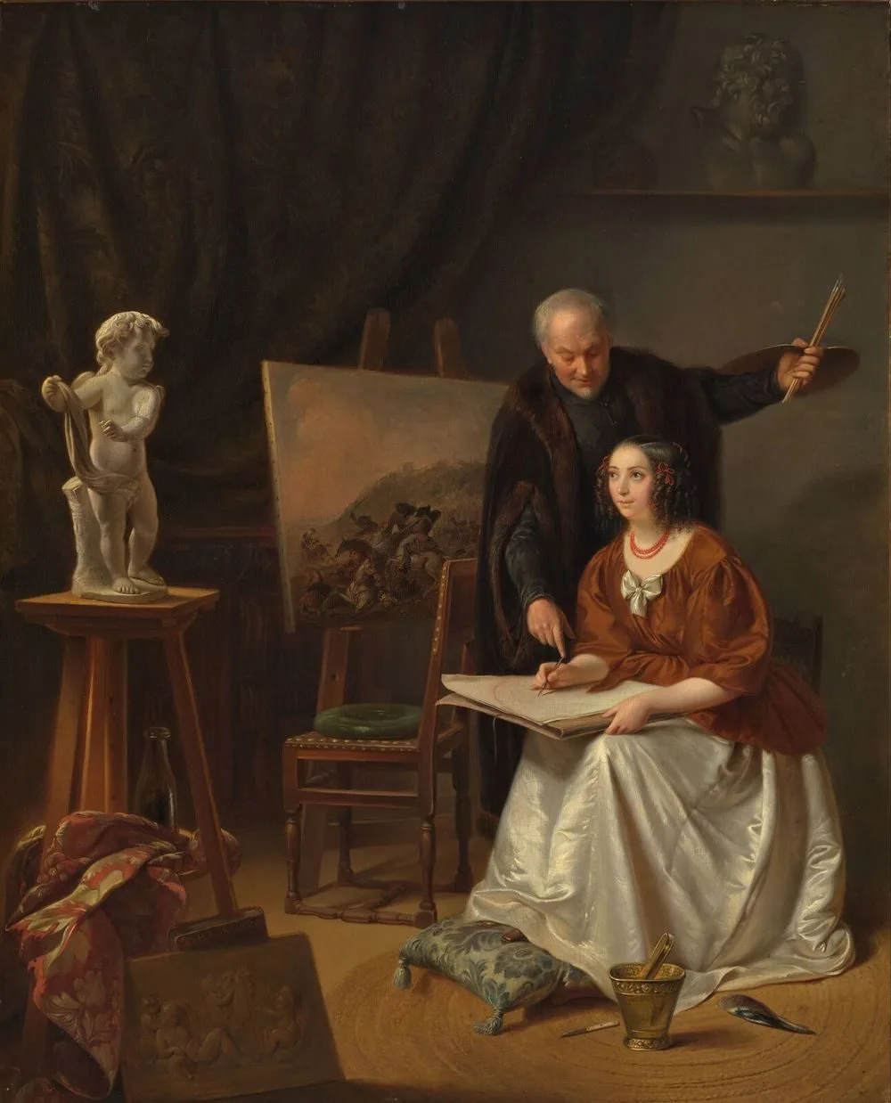 The Drawing Lesson, François Joseph Corneille Haseleer