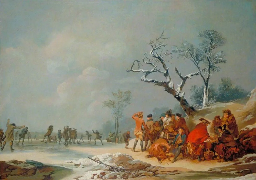 Skating in Hyde Park, Philip James de Loutherbourg