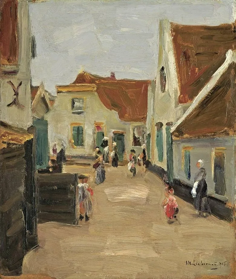 Village Street in Noordwijk, Max Liebermann
