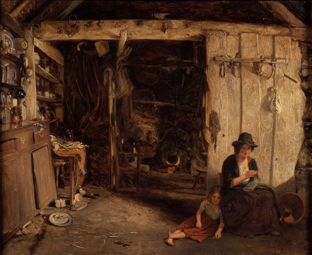 Cottage interior - North Wales, James Digman Wingfield