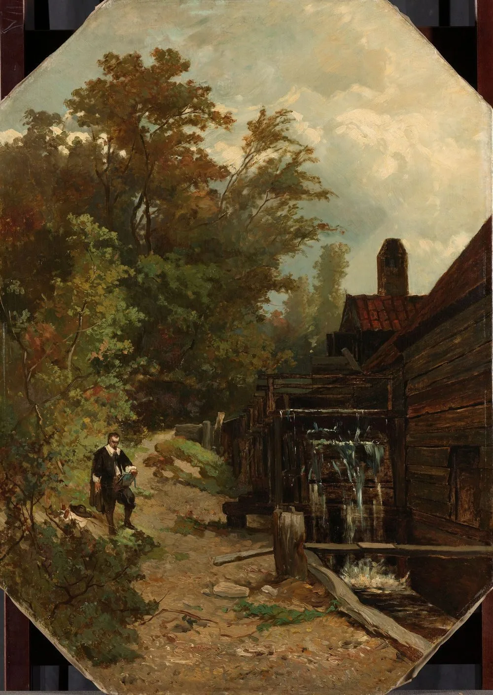Jacob van Ruisdael Sketching a Watermill, Gerard Bilders