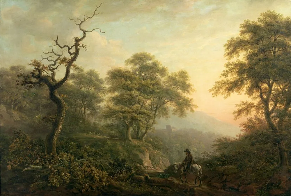 Landscape with a Figure on Horseback, Nicholas Pocock