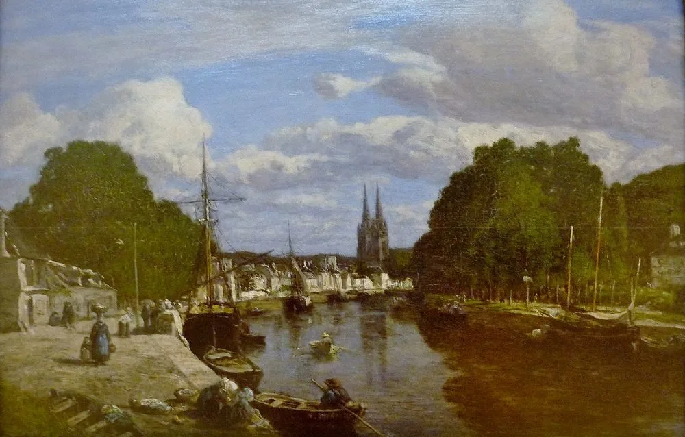 The port of Quimper, Eugène Louis Boudin