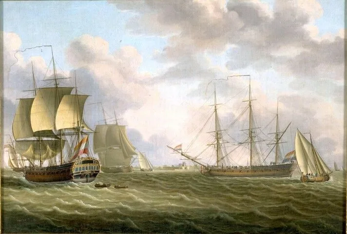 De rede van Rammekens met het retourschip Zuiderburg, Engel Hoogerheyden