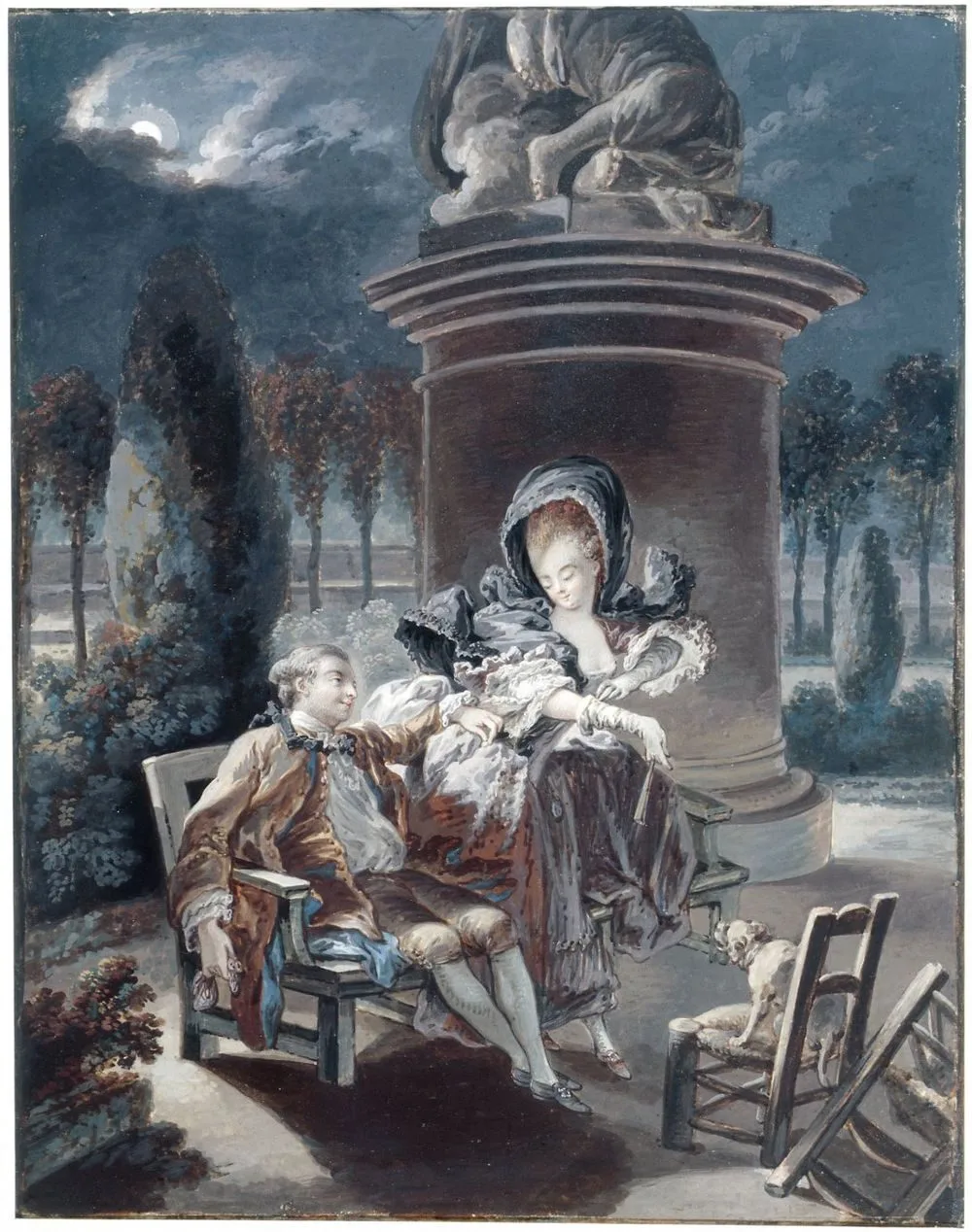 La Soirée des Tuileries, Pierre-Antoine Baudouin