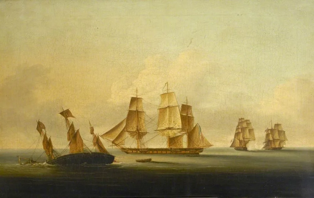 End of the action between HMS ‘Arrow’ and ‘Acheron’ and the French frigates ‘Hortense’ and ‘Incorruptible’, Francis Sartorius II