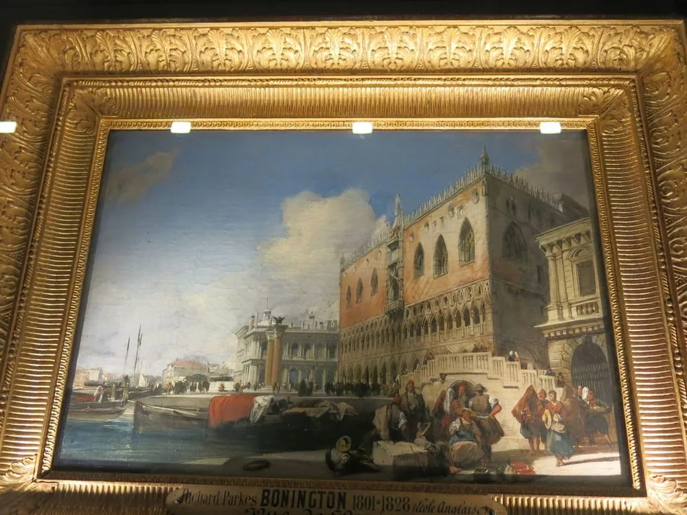 View of Venice: The Riva degli Schiavoni and the Doges’ Palace, Richard Parkes Bonington