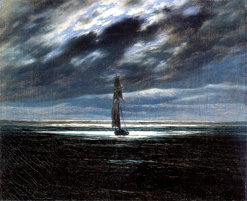 Seapiece by Moonlight, Caspar David Friedrich