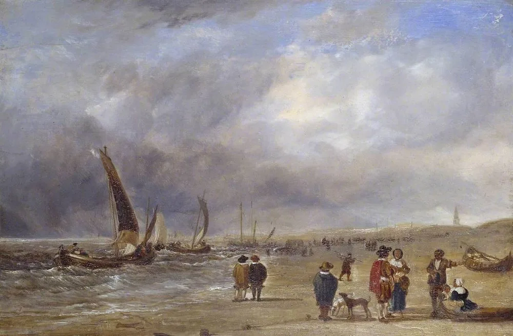 The Shore at Scheveningen (after Willem van de Velde), Augustus Wall Callcott