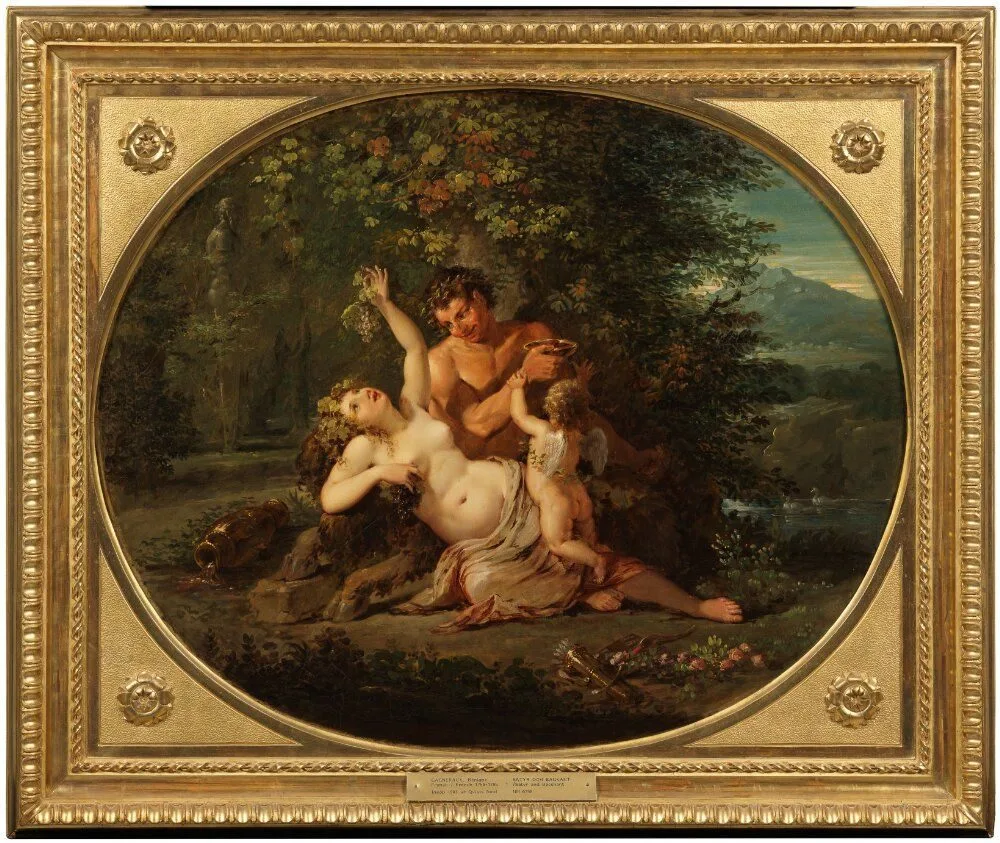 Satyr and Bacchante, Bénigne Gagneraux