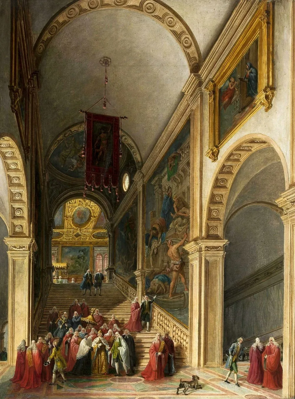 Doge visit to Scuola di San Rocco., Giuseppe Borsato