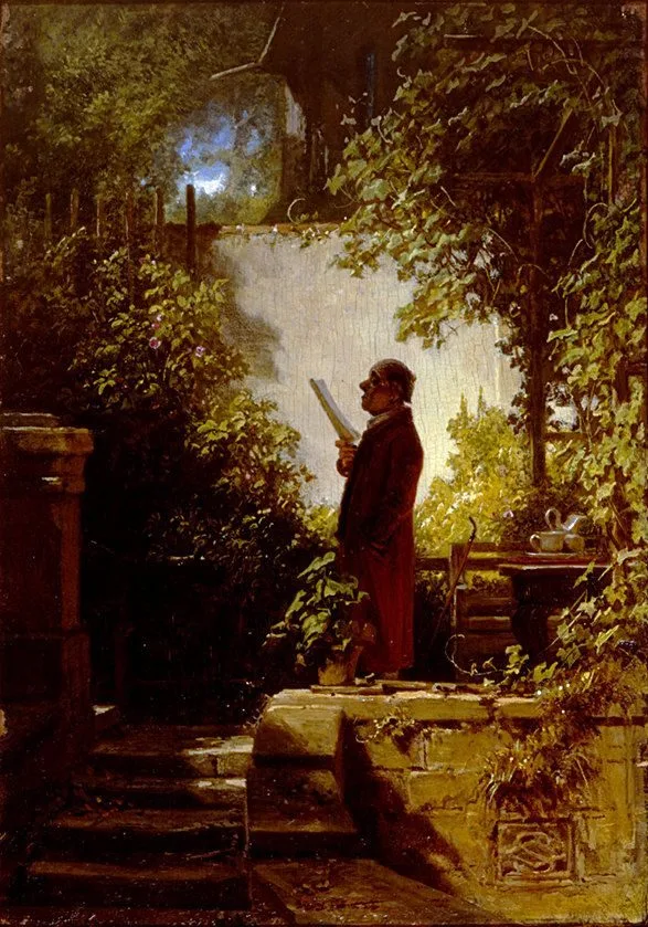 Newspaper Reader in the Garden, Carl Spitzweg