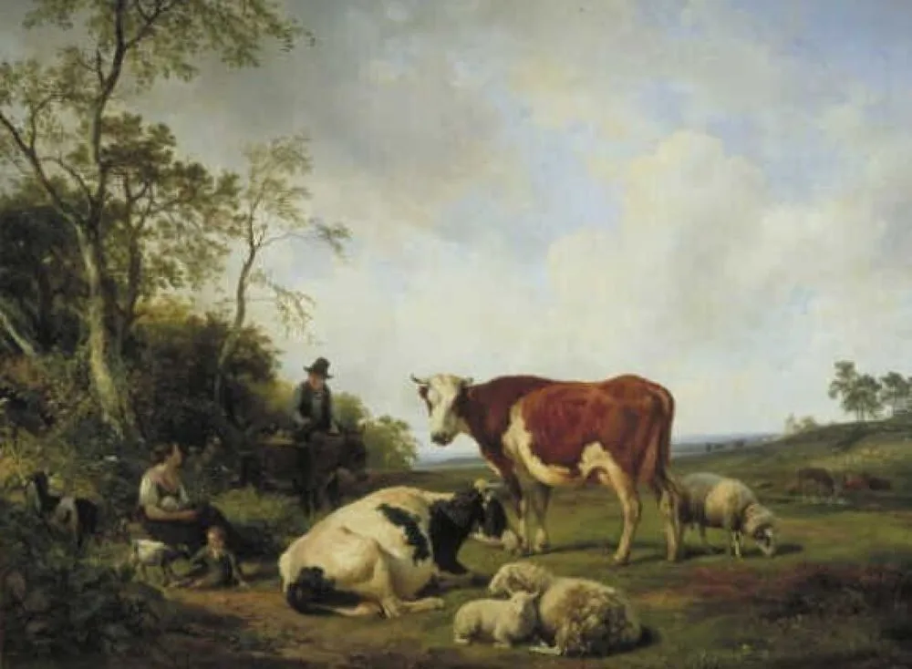Landscape with Cows and Other Cattle, Hendrik van de Sande Bakhuyzen