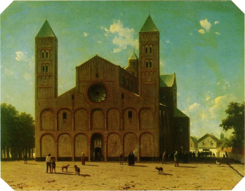 View of the Mariakerk in Utrecht, Jan Weissenbruch