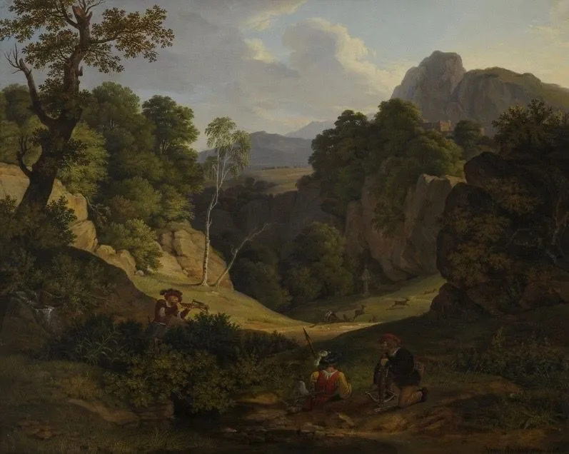 Landscape with Hunters, Heinrich Reinhold