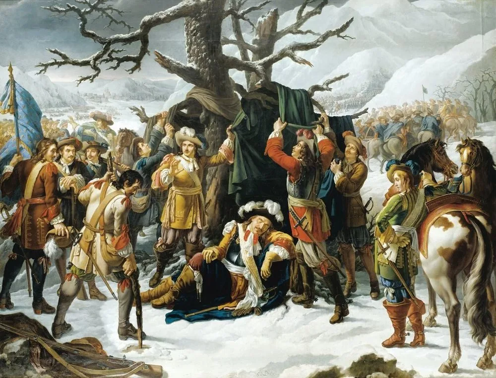 The Maréchal de Turenne Asleep on the Eve of the Battle of Turckheim, Charles Jacques Lebel