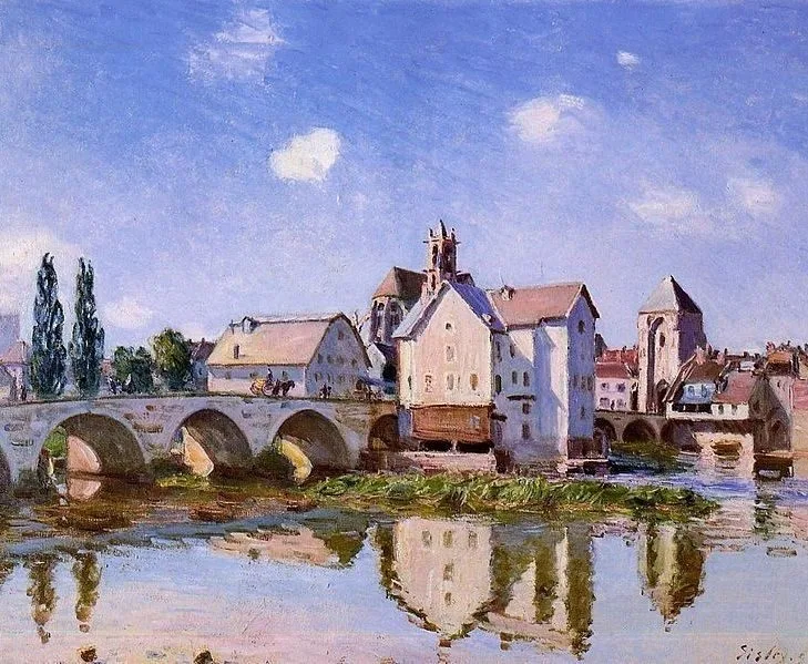 The Moret Bridge in the Sunlight, Alfred Sisley