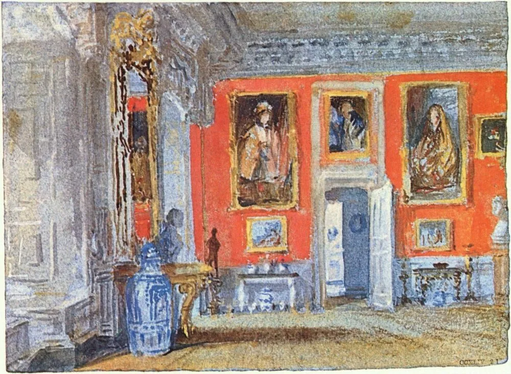 The Red Room in Petworth House, Sussex, J. M. W. Turner
