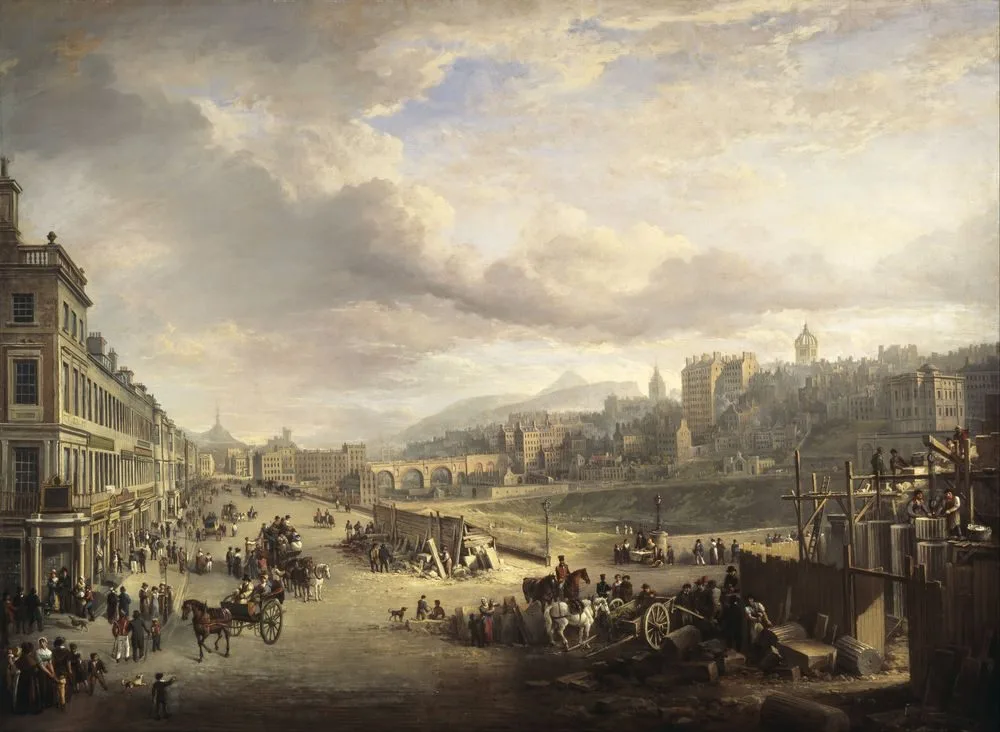 Princes Street with the Commencement of the Building of the Royal Institution, Alexander Nasmyth