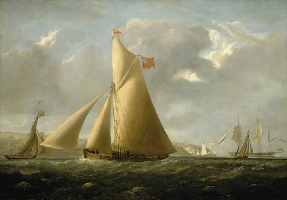 The cutter yacht ‘Gazelle’ off Cowes, John Christian Schetky