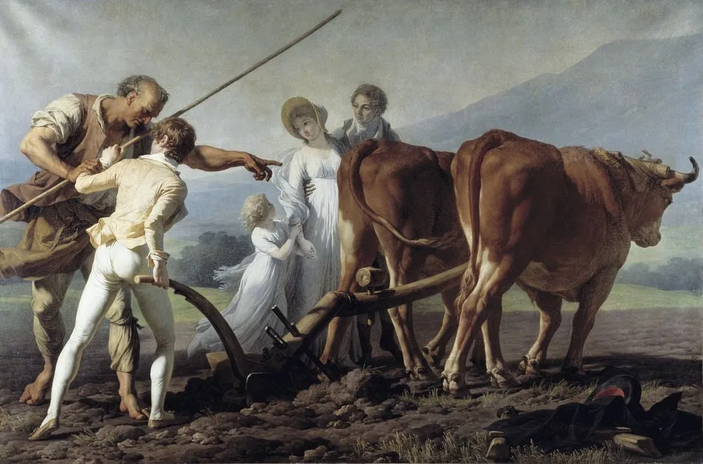 The Ploughing Lesson, François-André Vincent