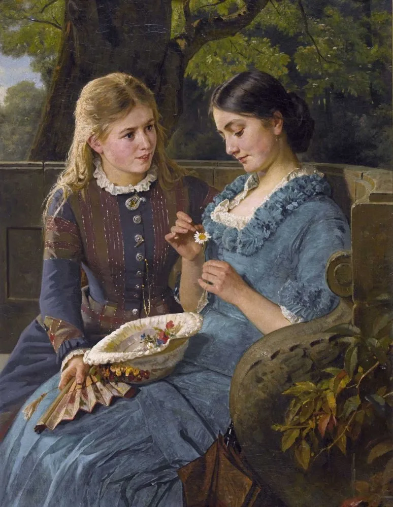 Park Scene with Amorous Young Woman, Berthold Woltze