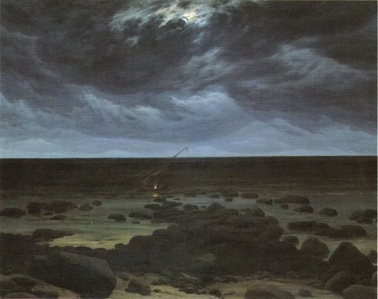 Seashore by Moonlight, Caspar David Friedrich