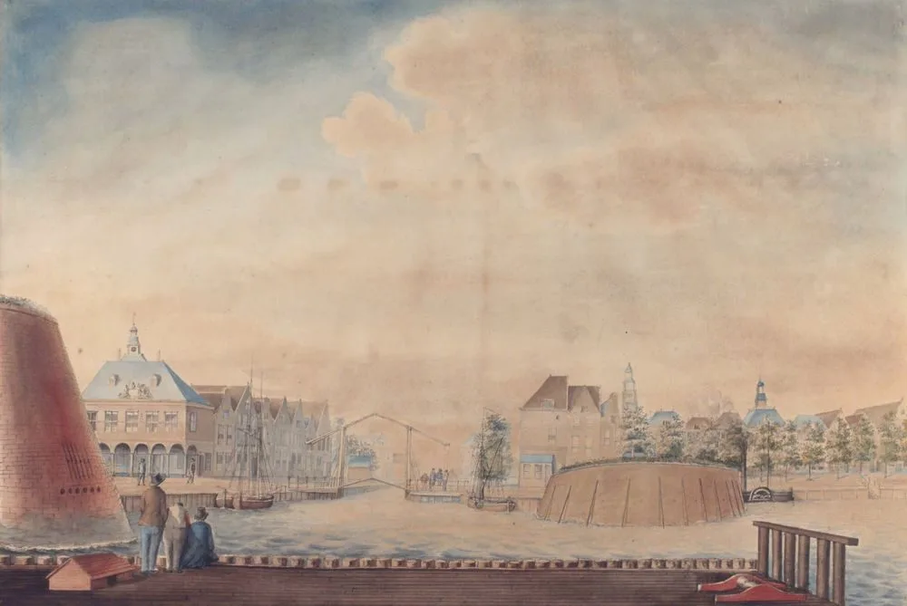 Beursplein, Engelse haven en omgeving, Vlissingen. 1829.