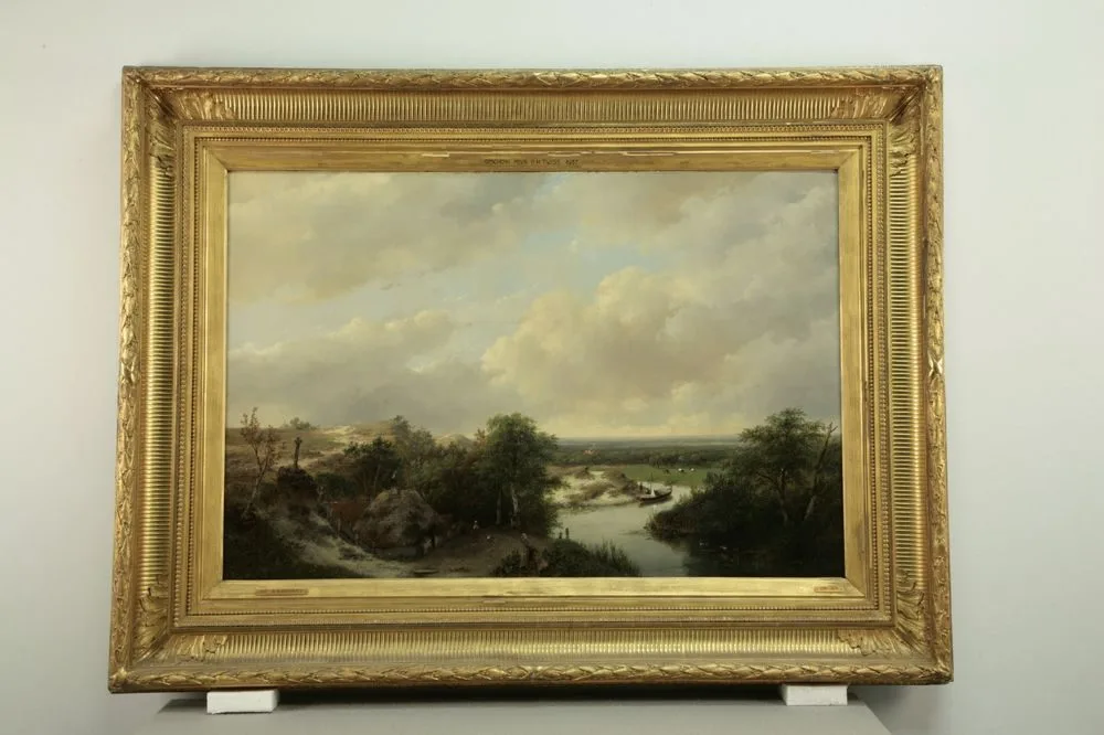 View of a hilly landscape, Andreas Schelfhout