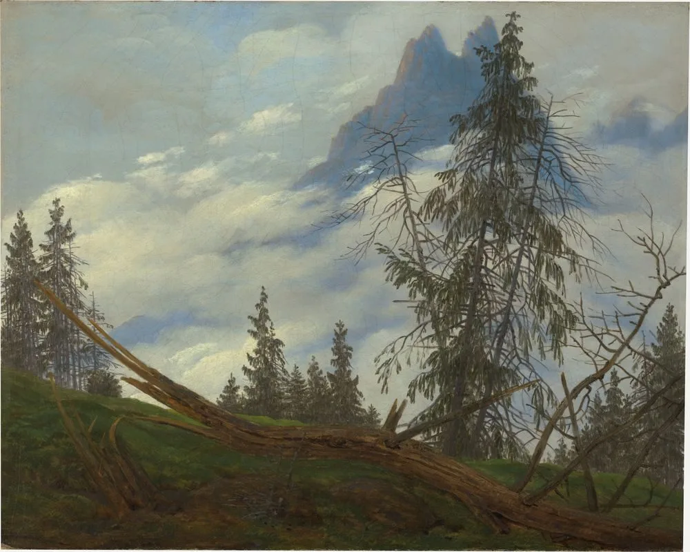 Mountain Peak with Drifting Clouds, Caspar David Friedrich