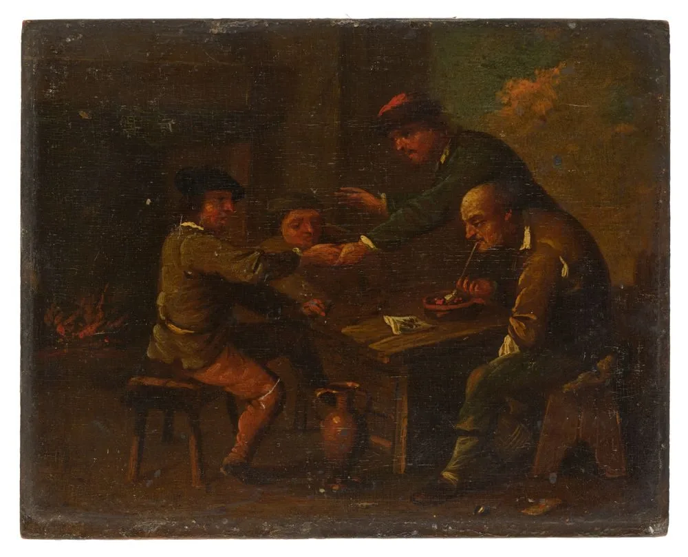 Four Men at a Table, Adriaen Brouwer