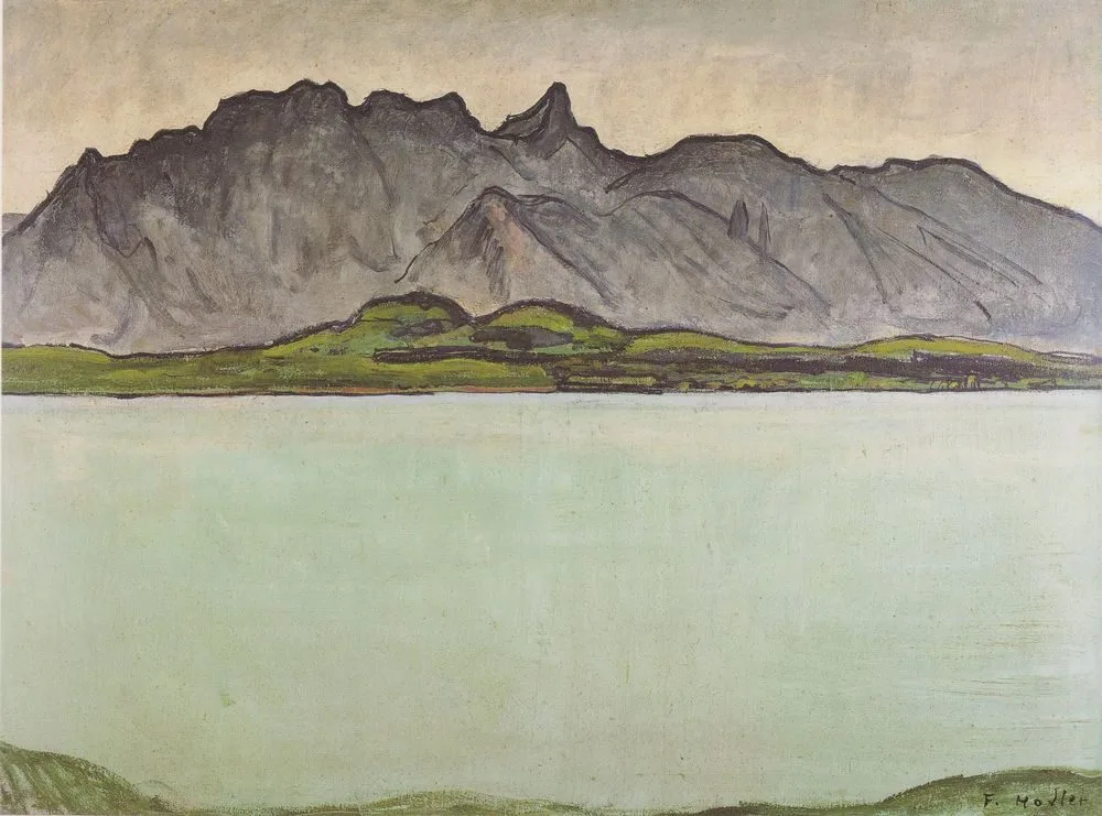 Thuner See mit Stockhornkette, Ferdinand Hodler