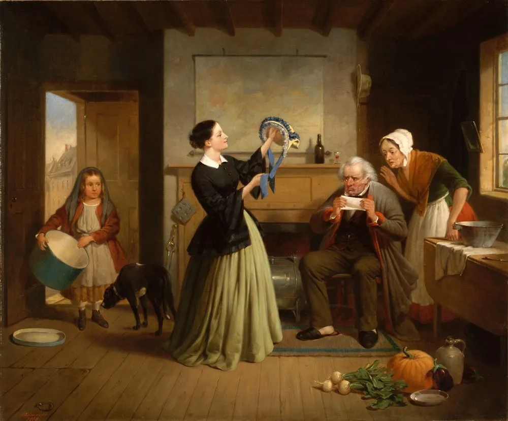 The New Bonnet, Francis William Edmonds