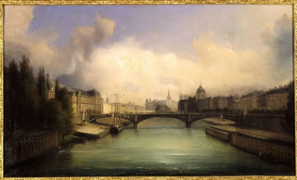Paris vu du pont Royal (1855), François-Edme Ricois