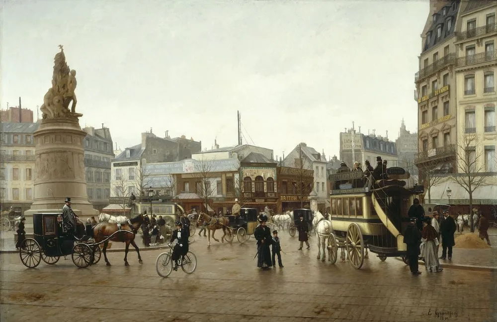 La place Clichy, en 1896