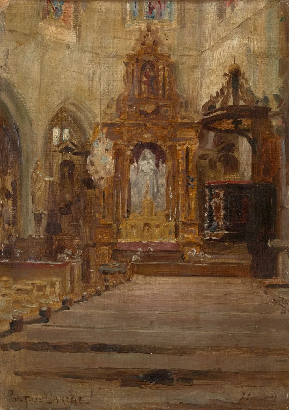Église Notre Dame des Arts, Pont de l’Arche (View of the Nave Looking Towards the Choir)