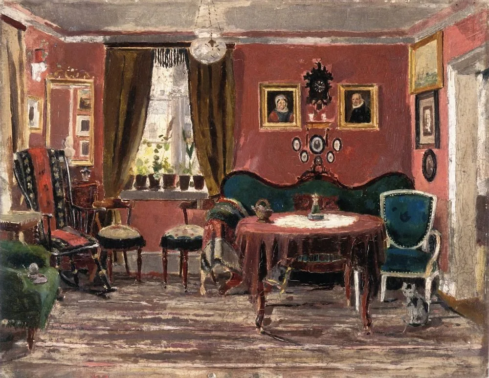 The Living-Room of the Misses Munch in Pilestredet 61, Edvard Munch