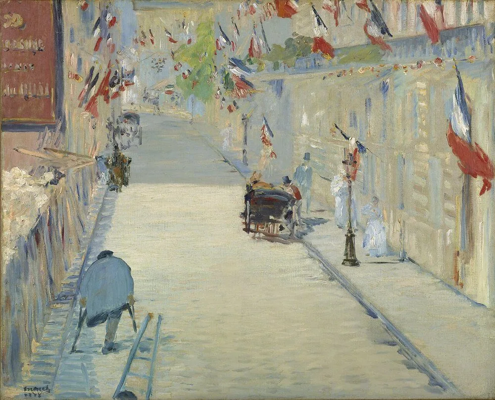 The Rue Mosnier Dressed with Flags, Édouard Manet