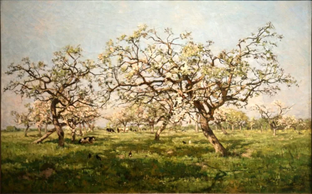 An orchard in spring, Isidore Verheyden